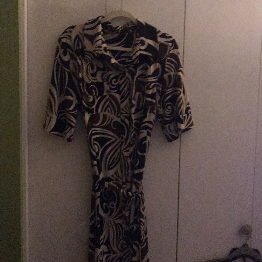 Brown Patterned Dress